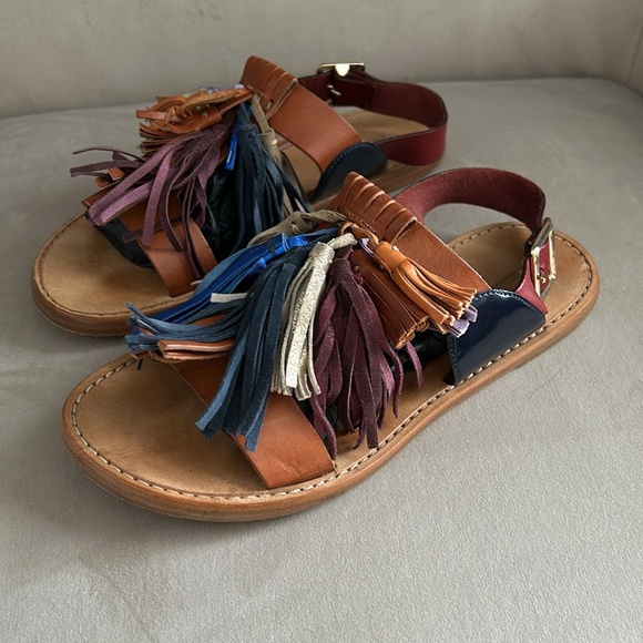 Isabel Marant Leather & Tassle Sandals - Picture 1 of 12
